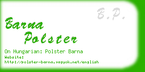 barna polster business card